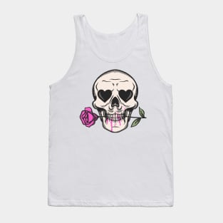 skeleton valentine, skull heart Tank Top